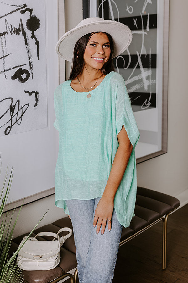Grateful Life Shift Top In Mint Image - 2