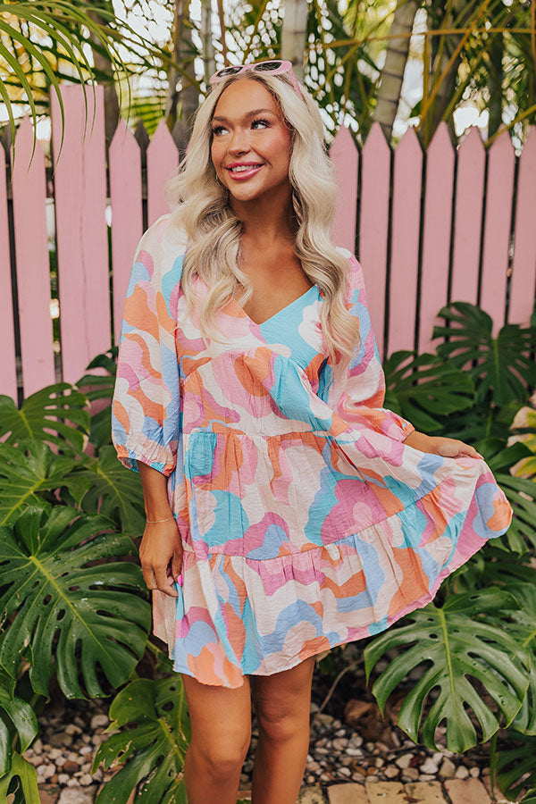 Summer Serenade Babydoll Mini Dress in Blush Image - 5