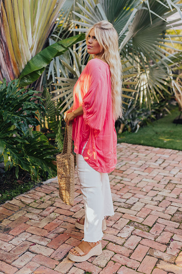Sun-Kissed Sands Shift Top In Coral Curves Image - 3