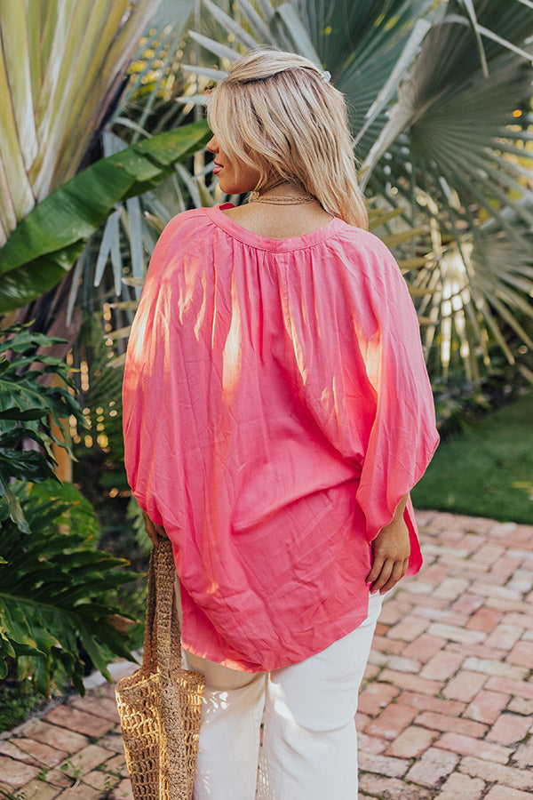 Sun-Kissed Sands Shift Top In Coral Curves Image - 4