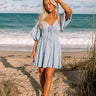 Whispering Muse Smocked Mini Dress In Sky Blue Image - 1