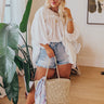 Serenity Song Babydoll Top In White Curves Image - 1