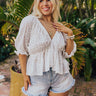 The Next Chapter Eyelet Top In White Curves Image - 1