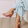 The Penelope Patent Wedge in Dark Blush Image - 1