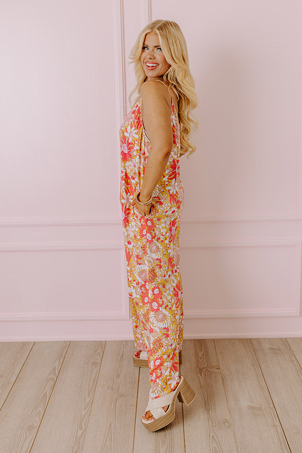 Casually Chic Floral Jumpsuit in Primrose Yellow Curves Image - 2