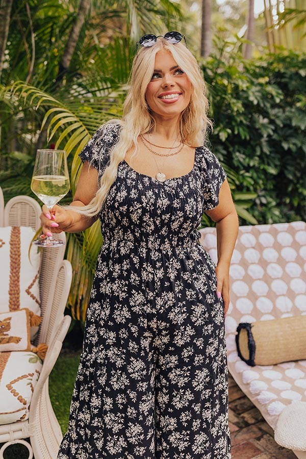 Florence Forever Smocked Jumpsuit Curves Image - 5