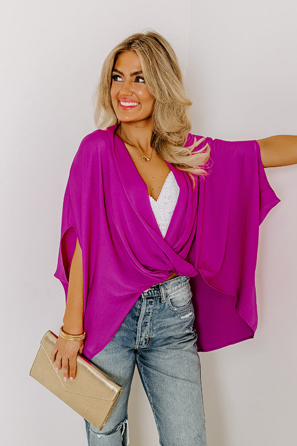 Party On The Go Surplice Top in Orchid Image - 1