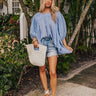 Serenity Song Babydoll Top In Sky Blue Image - 1