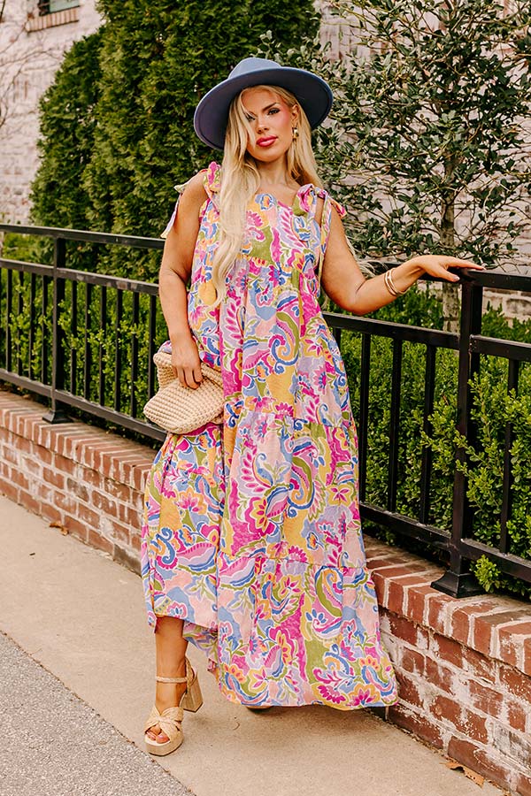 Resort Radiance Paisley Maxi Dress Curves Image - 1