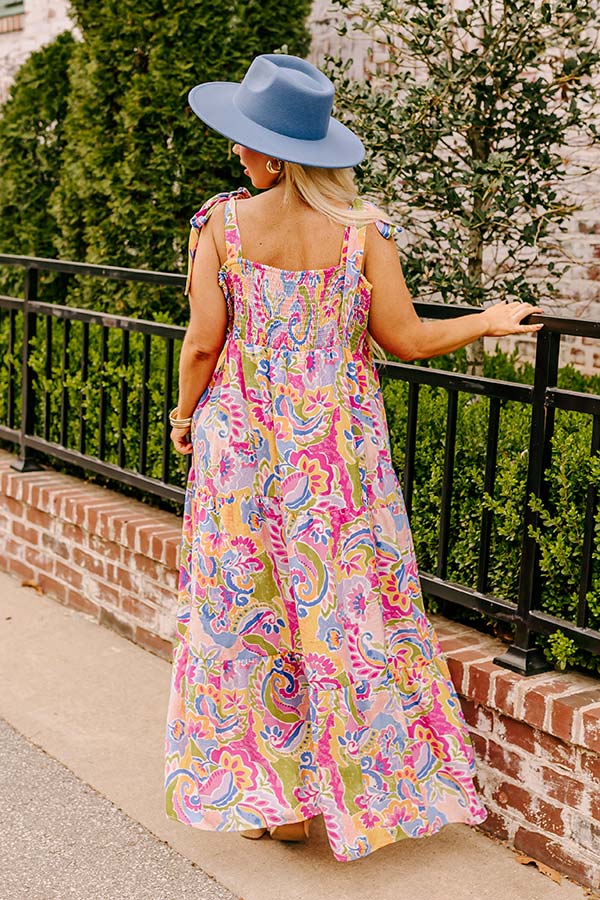 Resort Radiance Paisley Maxi Dress Curves Image - 3
