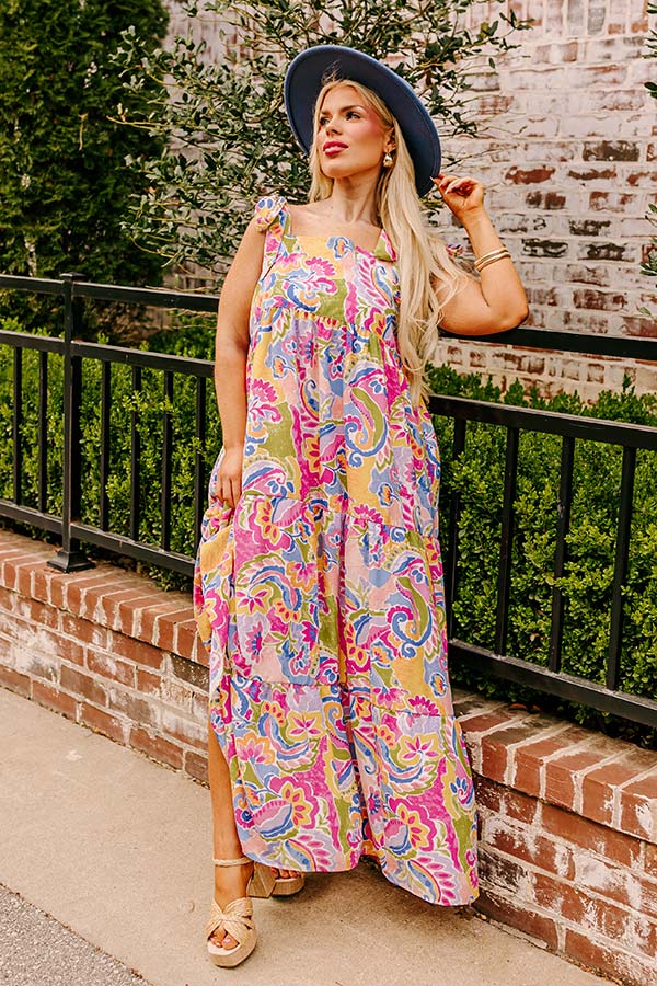 Resort Radiance Paisley Maxi Dress Curves Image - 4