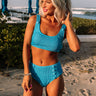 Cool Waters Seersucker Bikini Top Image - 1