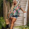 Tropical Treasures Shift Top in Black Curves Image - 1