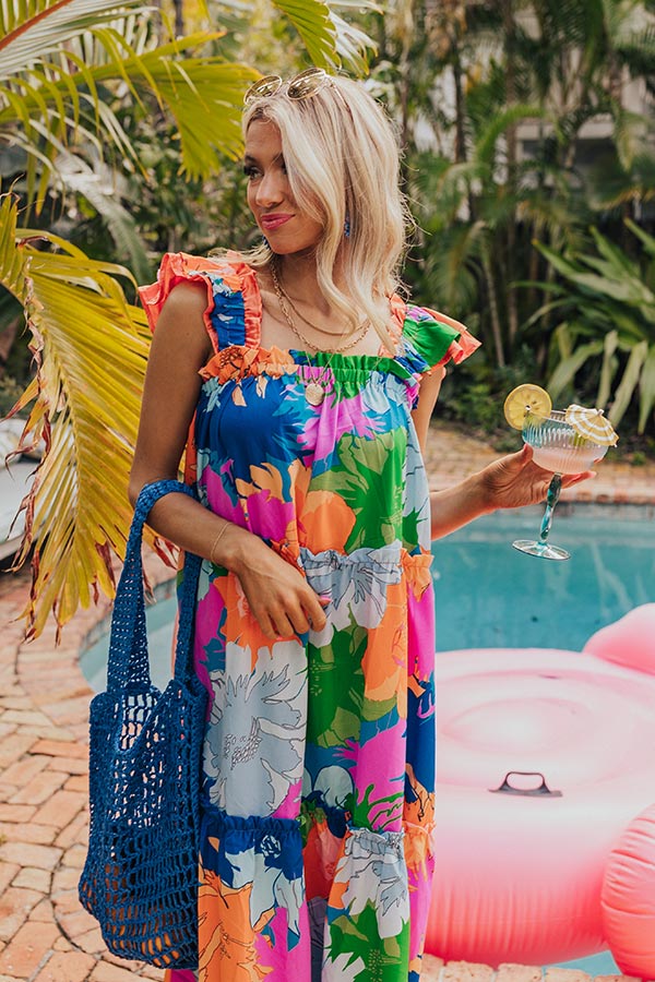 Coastal Dreams Floral Midi in Orange Image - 2