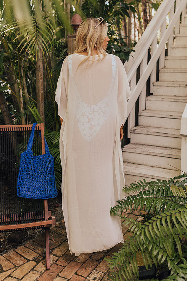 Seaside Peace High Low Cover Up in White Image - 4