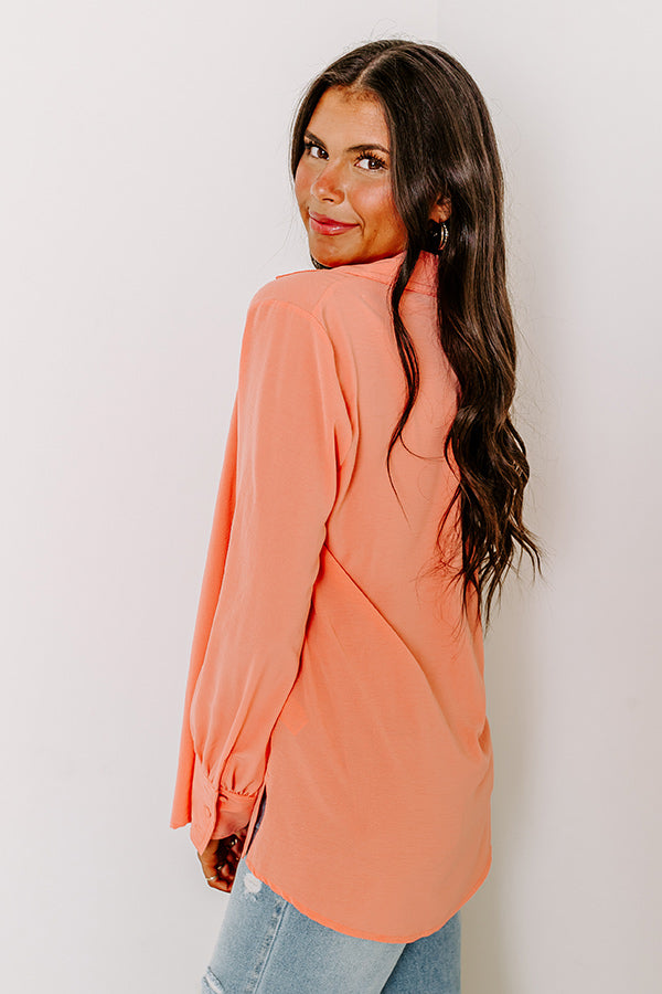 Charleston Getaway Shift Top in Coral Image - 4