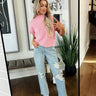 Chic Moment Knit Top in Pink Image - 1