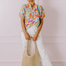 Springtime Happiness Floral Shift Top in Mint Image - 1