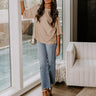 Subtle Shimmer Shift Top in Iced Latte Image - 1