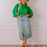 Brunch Date Shift Top In Kelly Green Curves Image - 1