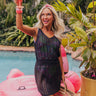 Water's Edge Crochet Cover Up in Black Image - 1
