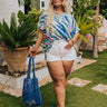 Sorbet Summer Shift Top in Blue Curves Image - 1