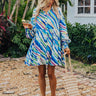 Sorbet Summer Mini Dress in Blue Image - 1