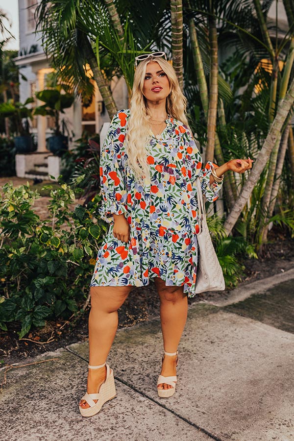Fresh Blooms Babydoll Mini Dress Curves Image - 4