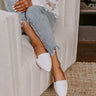 The Natasha Raffia Woven Flat in White Image - 1