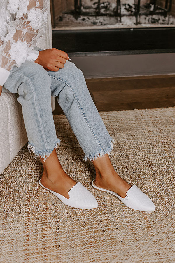 The Natasha Raffia Woven Flat in White Image - 2
