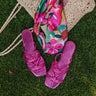 The Willa Metallic Sandal in Fuchsia Image - 1