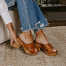 The Mellow Faux Leather Heel in Brown Image - 1