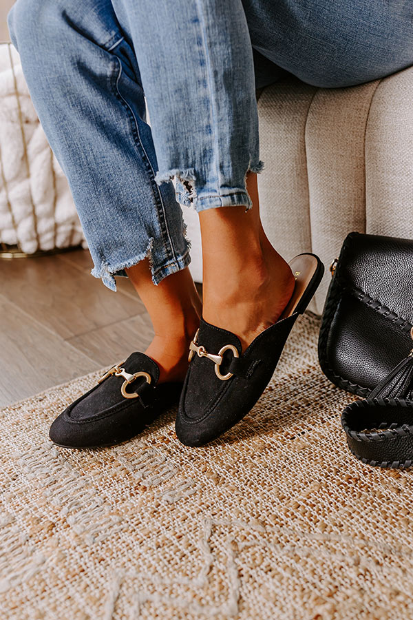 The Elle Faux Suede Mule Loafer Image - 1