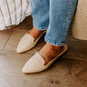 The Natasha Raffia Woven Flat in Tan Image - 1