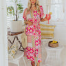 Take A Cruise Color Block Midi In Pink Image - 1