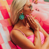 Saltwater Sunrise Earrings In Turquoise Image - 1