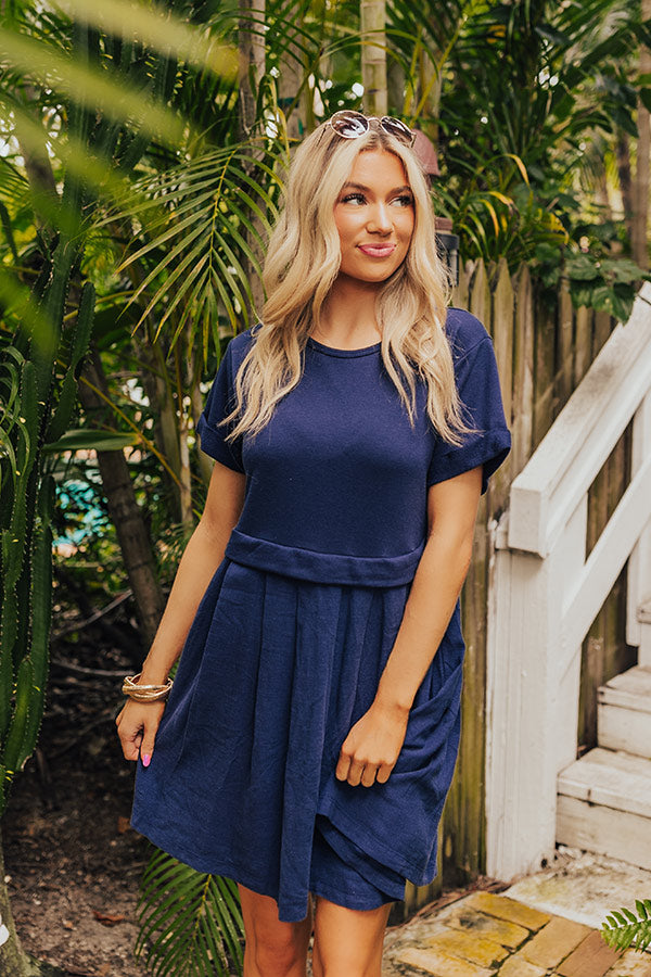 Simple Moment Mini Dress in Navy Image - 5