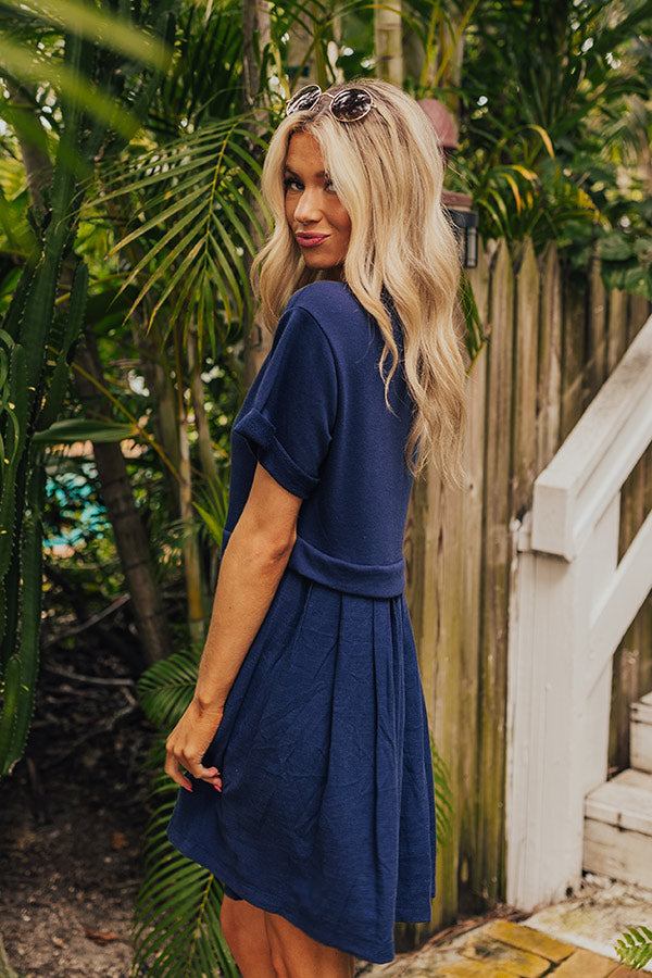 Simple Moment Mini Dress in Navy Image - 4