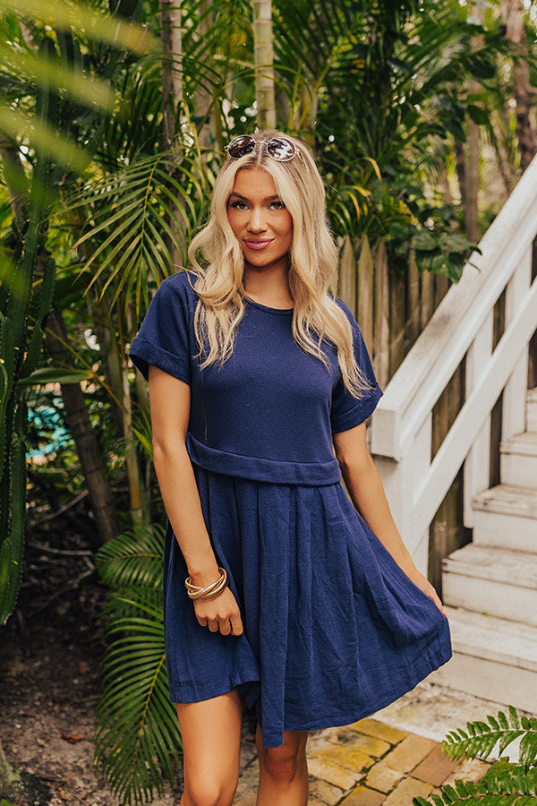 Simple Moment Mini Dress in Navy Image - 1