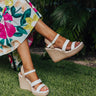 The Alana Faux Leather Wedge in White Image - 1
