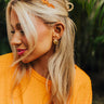 Seashells and Sand Castles Huggie Earrings Image - 1