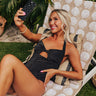 Poolside Glam Shimmer One Piece Swimsuit Image - 1