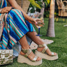 The Miranda Metallic Wedge in Gold Image - 1