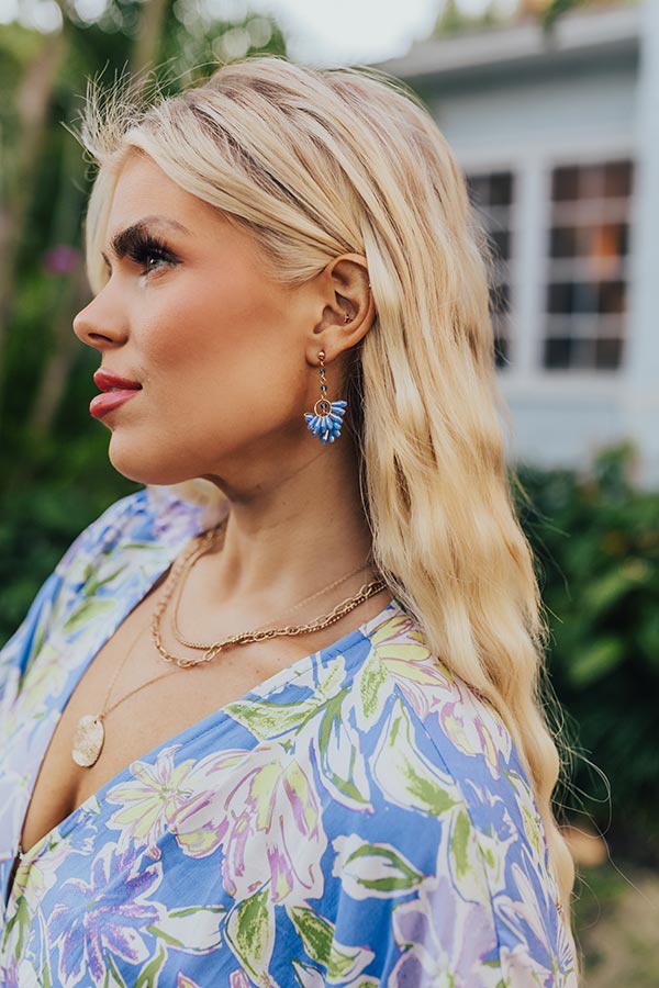 Island Oasis Earrings In Periwinkle
