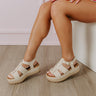 The Frankie Faux Leather Espadrille in Light Beige Image - 1