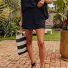 Maldives Escape Terry Shorts in Black Image - 1