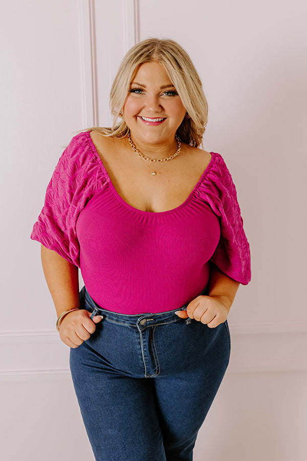 Flirtatious Outing Bodysuit In Berry Curves Image - 3