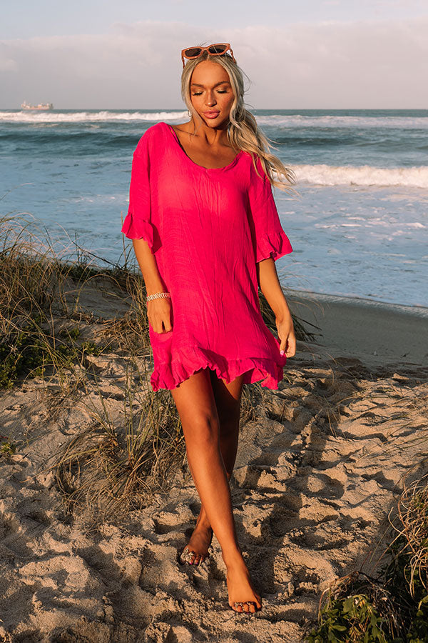 Sandy Shores Cover Up in Hot Pink Image - 1