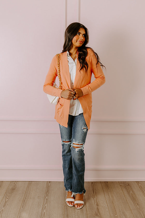 Pulling It Together Cardigan In Light Coral Image - 1