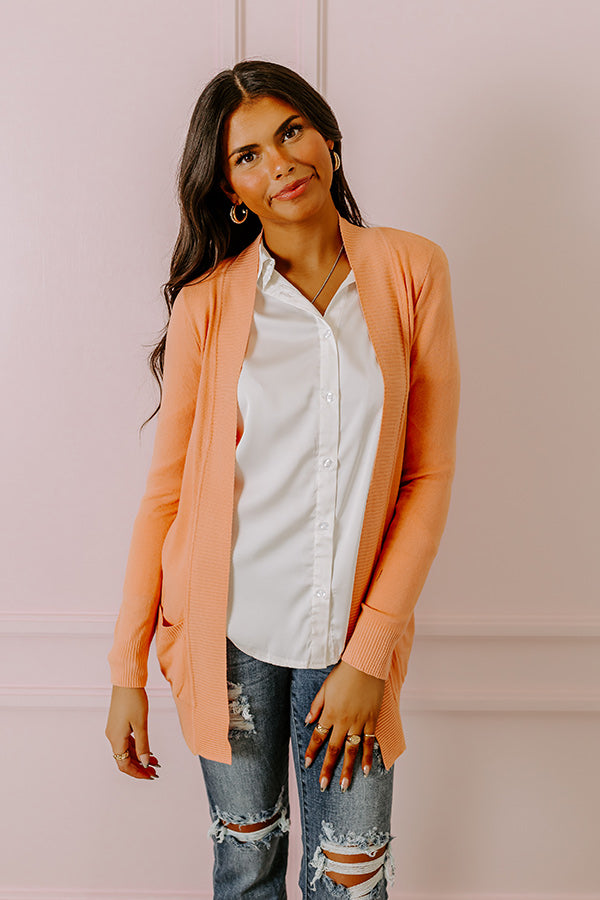 Pulling It Together Cardigan In Light Coral Image - 2